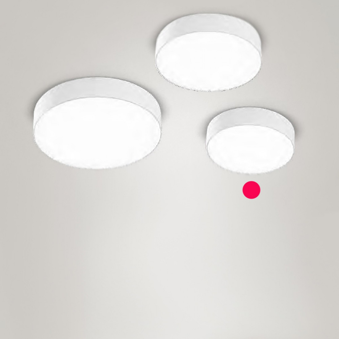 Plafoniera GE-GPL260 16W LED 1296LM IP20 alluminio bianco opaco modulo led integrato lampada soffitto tonda moderna interno