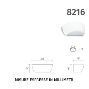 Applique BF-8216 3057 LED 9W 1350LM gesso bianco dipingere lampada parete modulo interno IP20