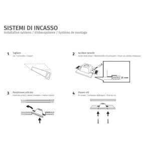 Faretto incasso BF-4193 LED 6.5W 850LM WIRELESS gesso bianco verniciabile rettangolare cartongesso IP20/IP44