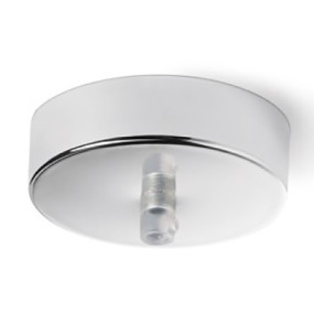 Base PZ-6247 moderna metallo cromo satinato nero bianco rosone soffitto parete