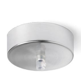 Base PZ-6247 moderna metallo cromo satinato nero bianco rosone soffitto parete