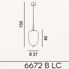 Sospensione CIRRO 6672 B Perenz illuminazione