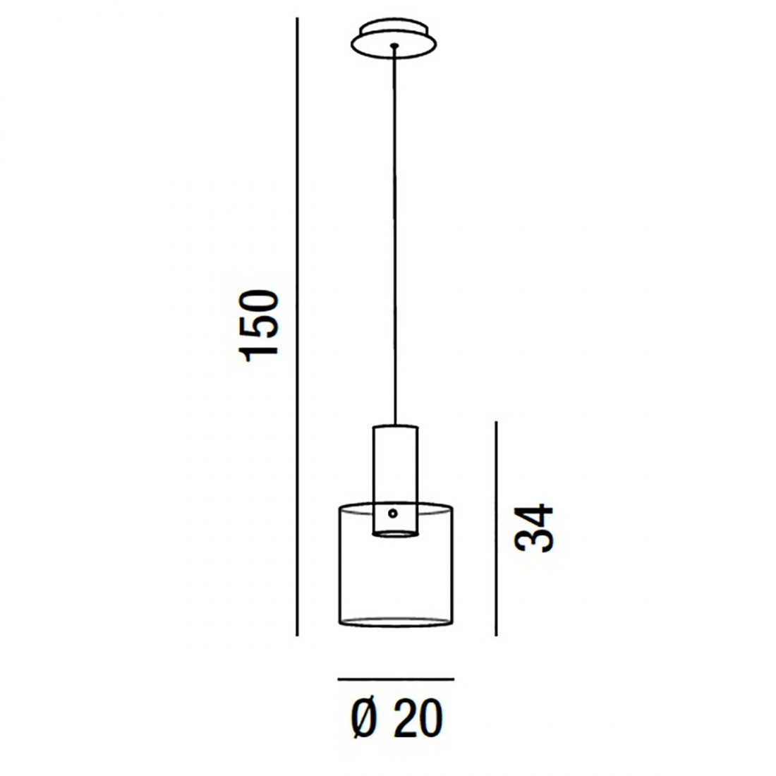 Suspension HUGO 6664 Perenz éclairage