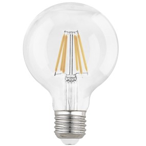 Ampoule boule LED à lumière chaude avec grande douille universelle E27