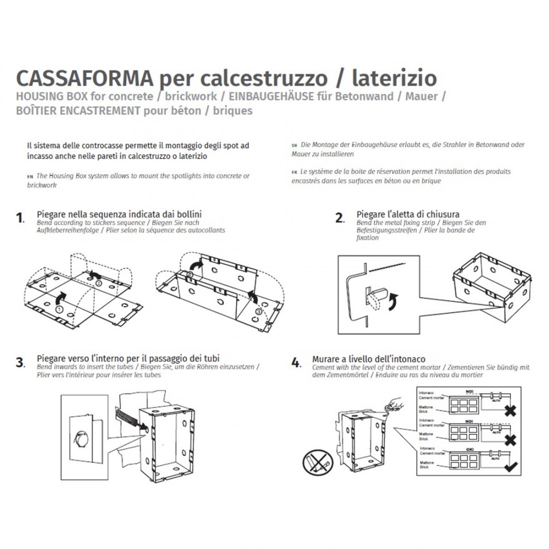 Controcassa BF-4215 023.447 accessorio parete muro