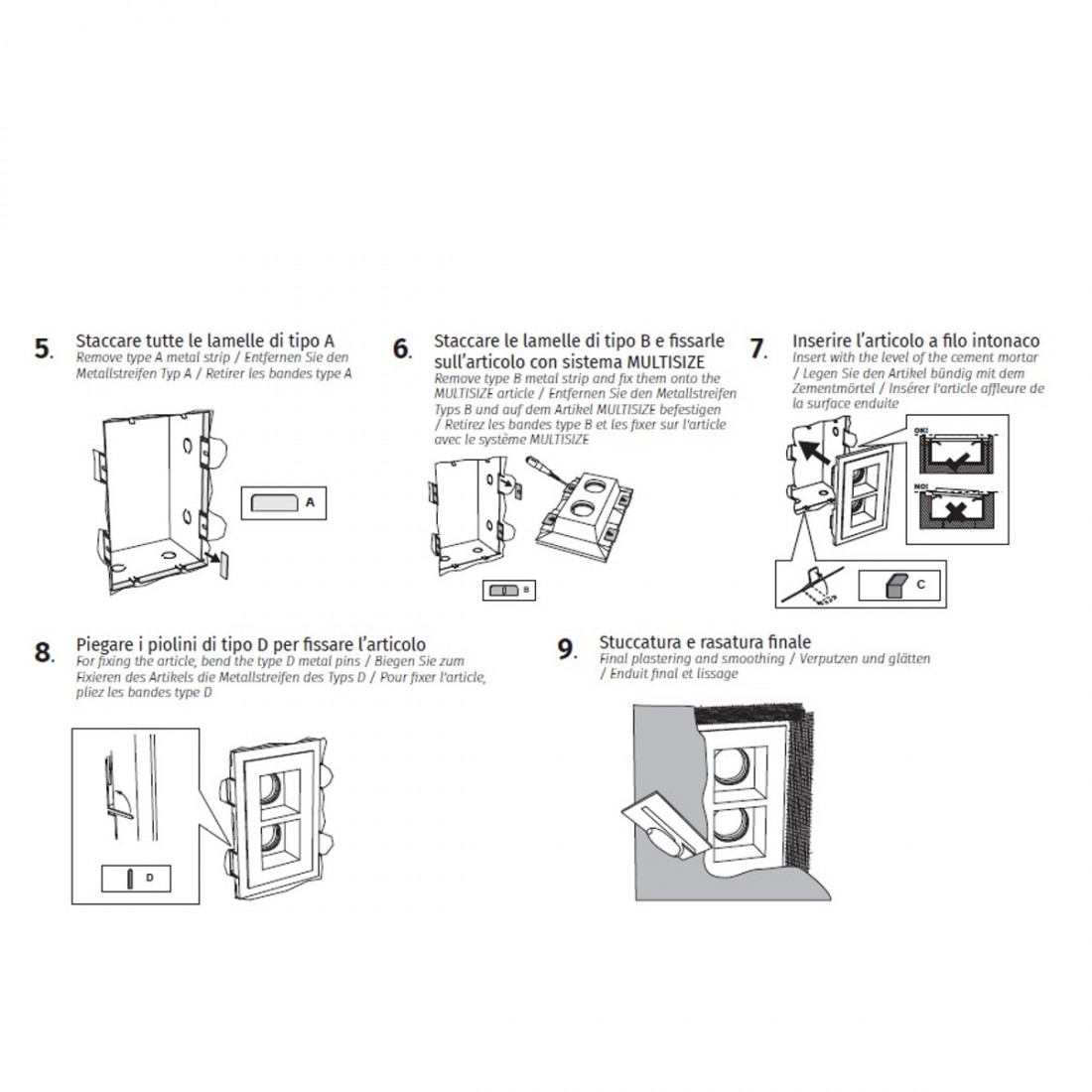 Controcassa BF-4215 023.447 accessorio parete muro