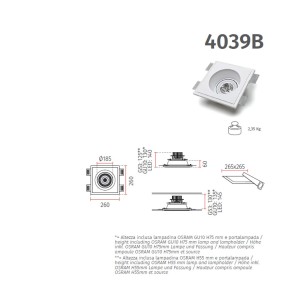 Spot encastré BF-4039 B Belfiore