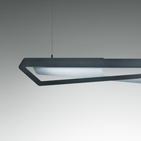 Lampadario moderno rettangolare a led luce calda dimmerabile