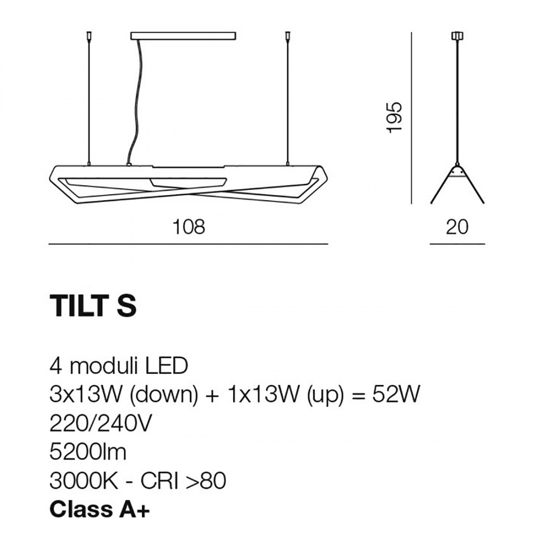 Lámpara de araña LED de luz cálida regulable moderna rectangular