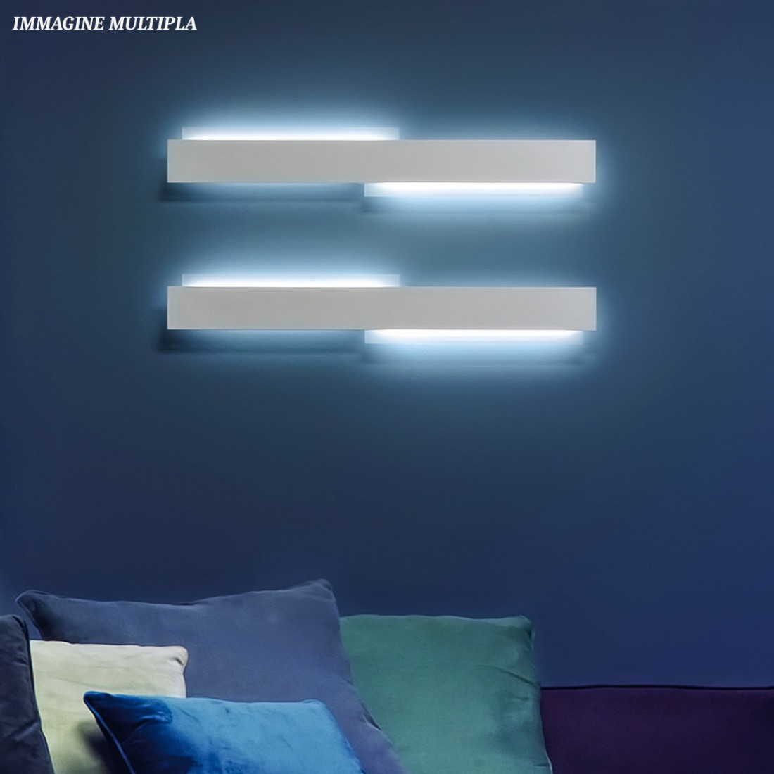 Aplique moderno rectangular con módulo LED integrado, luz cálida