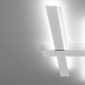 Lámpara de techo rectangular moderna con módulo LED integrado, luz cálida