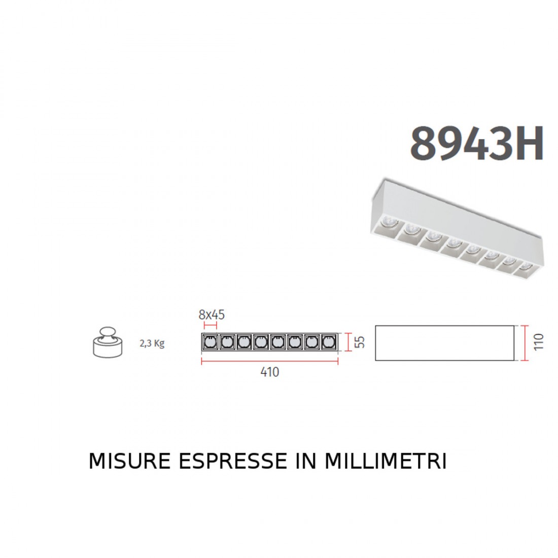 Plafoniera BF-8943 H Belfiore