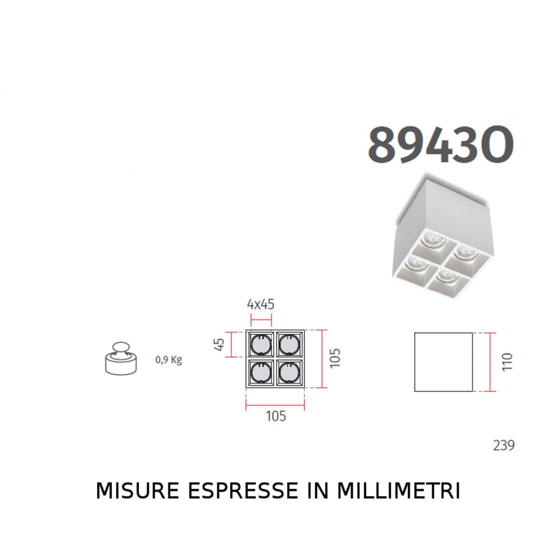 Plafoniera BF-8943 O Belfiore