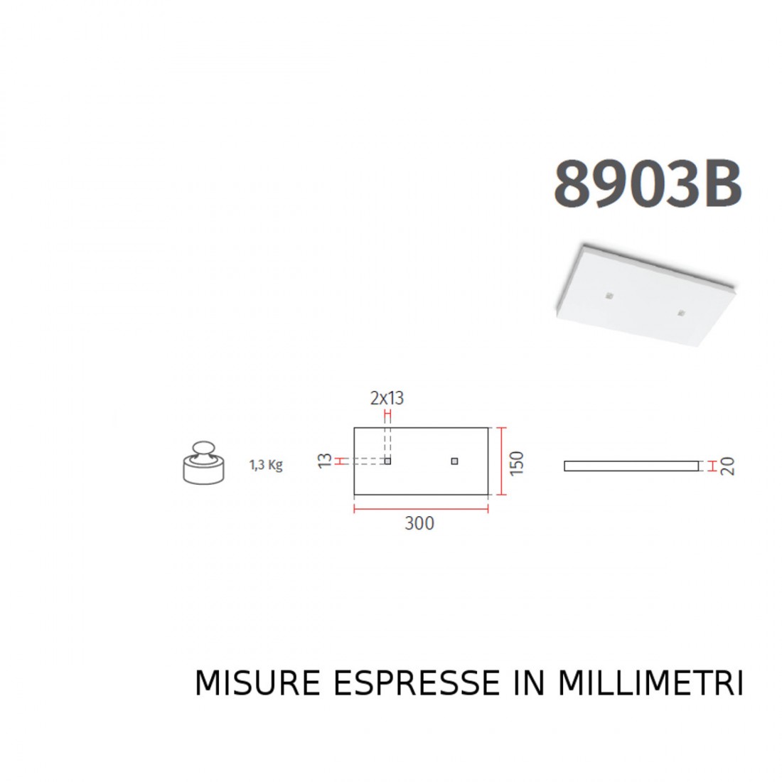 Plafonnier BF-8903 B Belfiore 9010