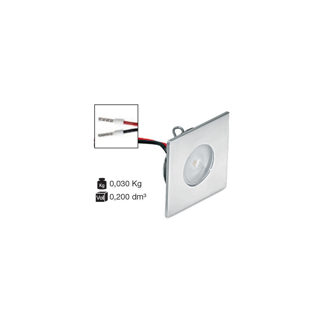 Faretto incasso LL-VISSA quadrato moderno calpestabile interno LED IP44