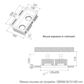 Faretto incasso BF-0024 Neo Luce 9010 Belfiore