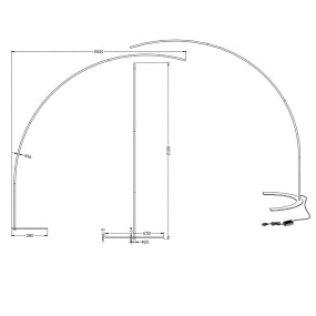 Trio Lighting dimmbare LED-Stehleuchte mit gewölbtem Arm