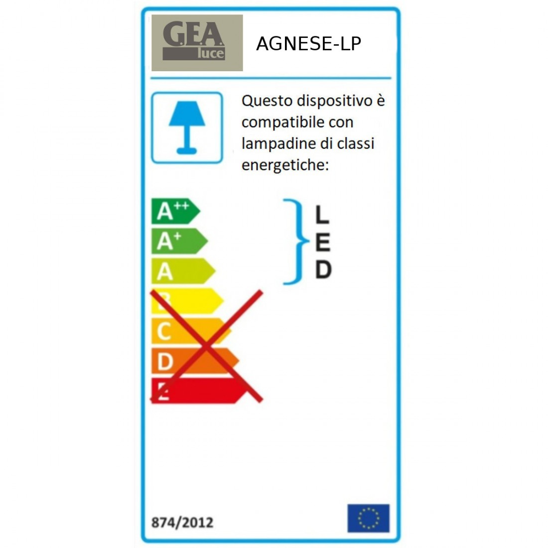 GE-AGNESE LP Gea Luce Abat-jour