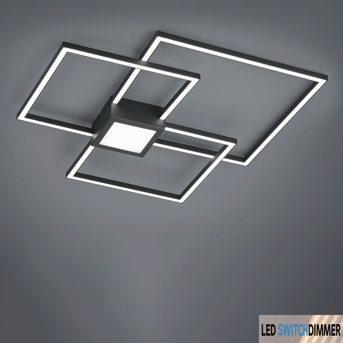 Lámpara de techo cuadrada Hydra Trio Ligthing con LED regulables