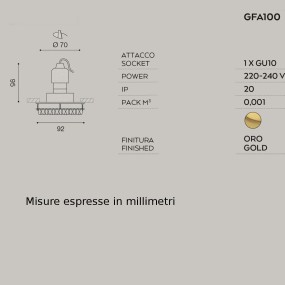 Faretto incasso GE-GFA100 GEA LED