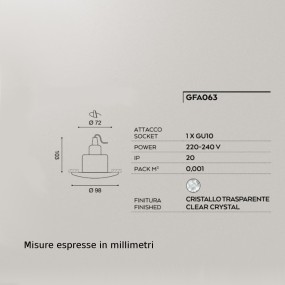 Faretto incasso GE-GFA063 GEA LED