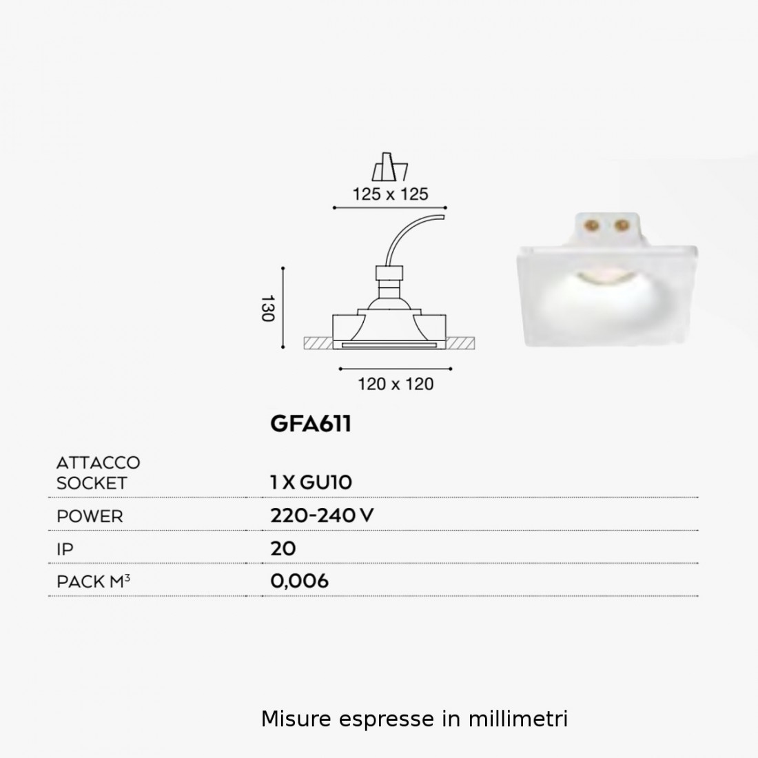 GE-GFA611 Gea Led spot encastré