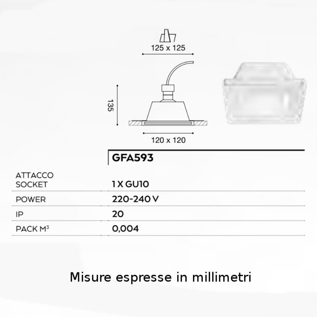 Spot encastré GE-GFA593 Gea Led