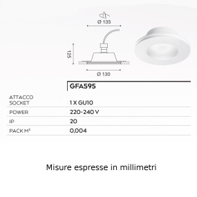 Faretto incasso GE-GFA595 Gea Led