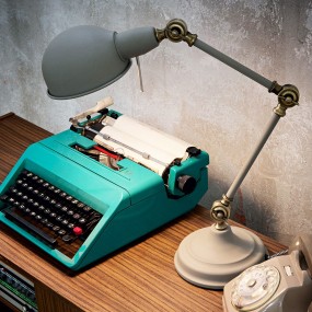 Lámpara de escritorio vintage Truman Ideal Lux con brazo giratorio