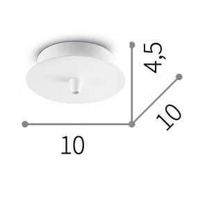 Ideal Lux 122823 base redonda de metal para techo