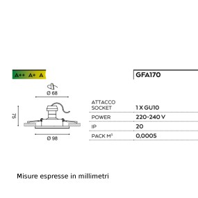 GE-GFA170 Gea Led spot encastré