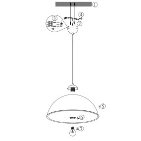 Lámpara de araña clásica Trio Lighting ROMINO II 308000132 E27 LED