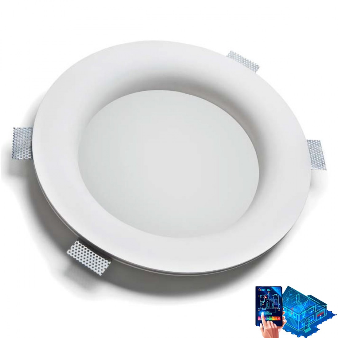 Faretto incasso gesso Belfiore 9010 FENG BIG 4118.3015 LED