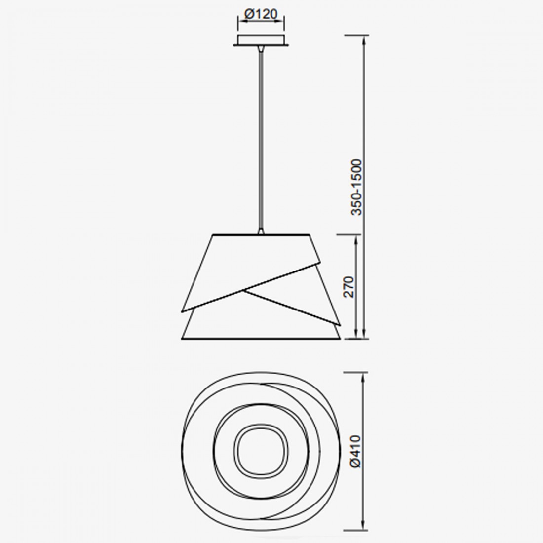 Mantra ALBORAN 5861 E27 classique, moderne, aluminium blanc