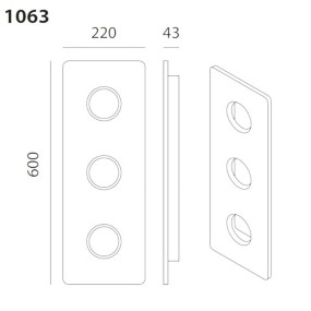 Toscot VIVALDI 1063 60x20 GX53 LED-Deckenleuchte