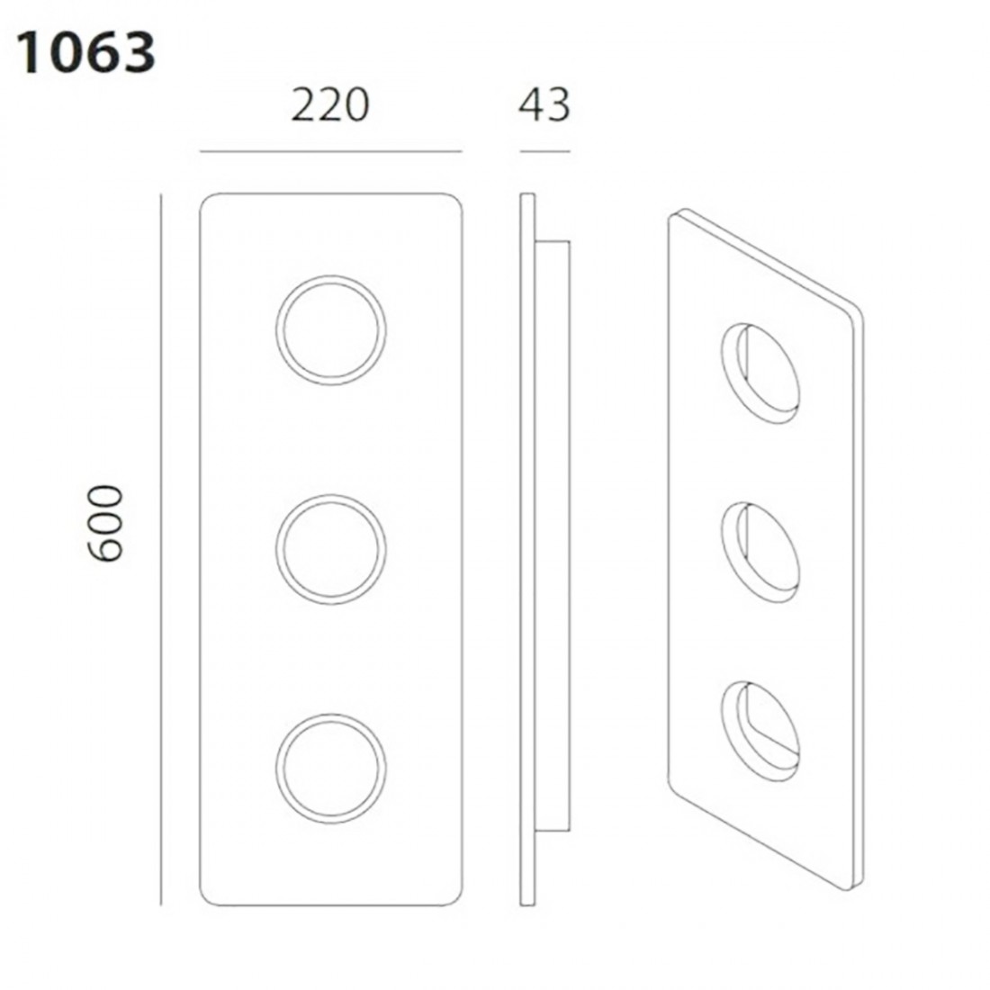 Toscot VIVALDI 1063 60x20 GX53 LED-Deckenleuchte