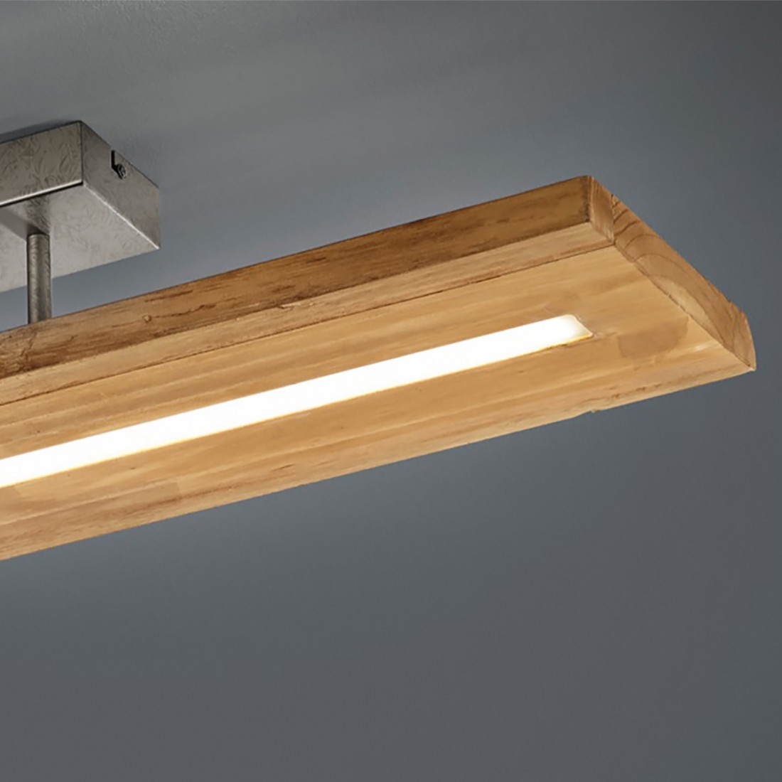 Brad 623710130 Trio Lighting lámpara de techo LED regulable de madera