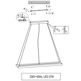 Lámpara Brad 323710130 Trio Lighting regulable led madera