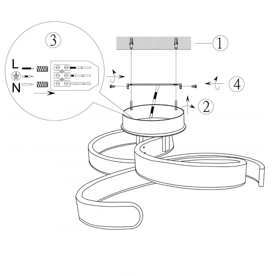 Plafoniera Trio Lighting FRANCIS LED dimmerabile