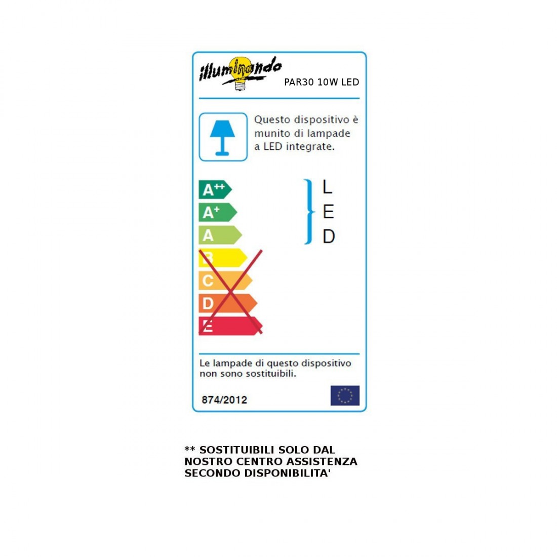 Lampadina PAR30 10W LED Illuminando