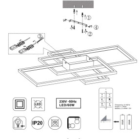 Plafoniera Trio Lighting IRVINE LED