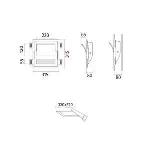 Applique incasso Belfiore 9010 2402G