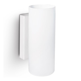 Wandleuchte Paul AP2 Ideal Lux Zylinder opakes weißes Glas, doppelte Emission