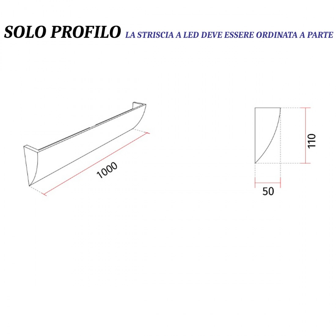 2635 a Belfiore 9010 profilo Led