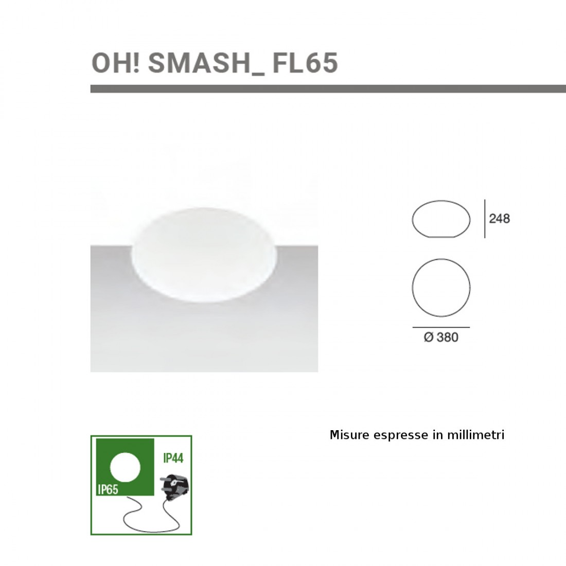 Globo OH SMASH 16215 Linea Light Group