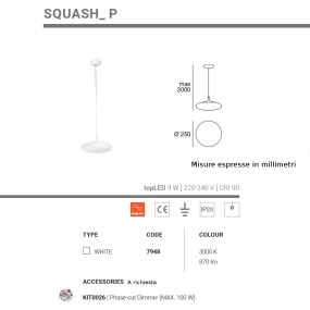 Sospensione SQUASH 7948 Linea Light Group