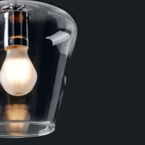 Lámpara de araña LED 5 luces cristal transparente PAGODA Illuminando