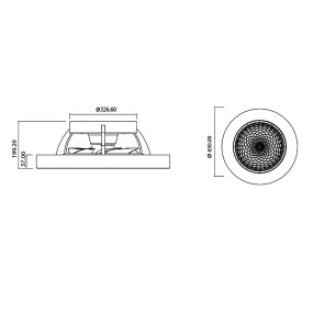 Ventilateur moderne Mantra TIBET 7123 led blanc dynamique