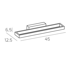 Aplique de pared módulo LED integrado Top Light FOUR SQUARES 1162 AP blanco negro