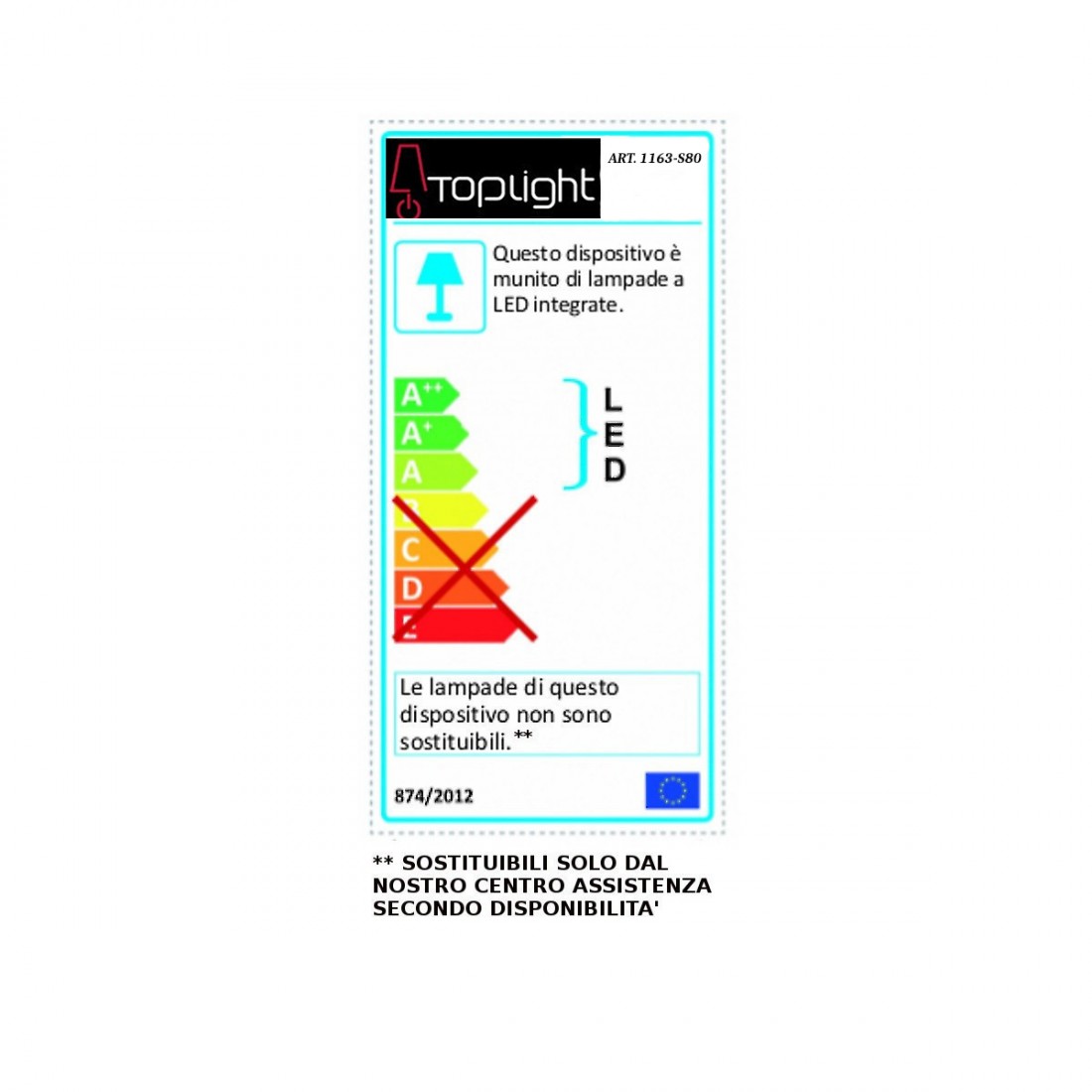 Top Light TORNADO 1163 hochmodernes integriertes LED-Modul